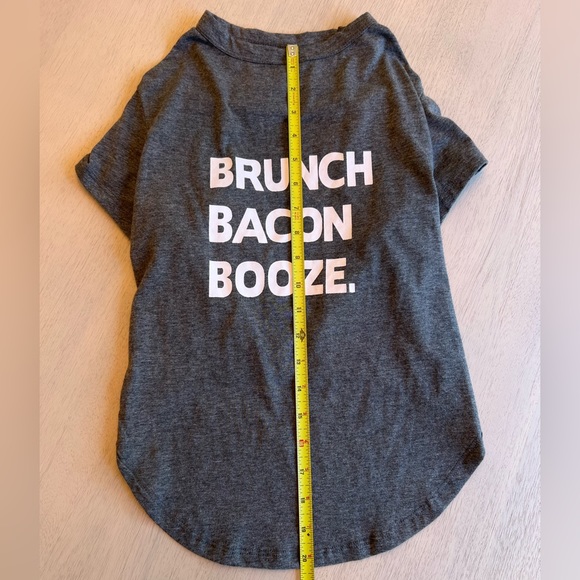 Fabdog Gray Brunch Bacon‎ Booze Dog T-Shirt Size 20 NWT - Picture 4 of 8